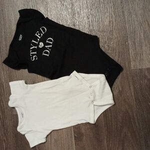 5/$20 Jumping Beans 24m girls black softest bodysuit & Gerber 24m white onesie